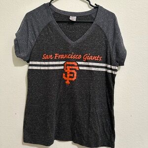 San Francisco Giants Gray and Orange Ladies Tee